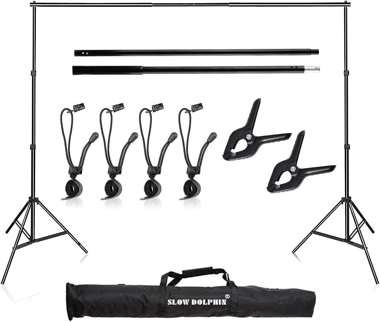 SLOW DOLPHIN Photo Video Studio 10x7ftWxHAdjustable Backdrop Support system