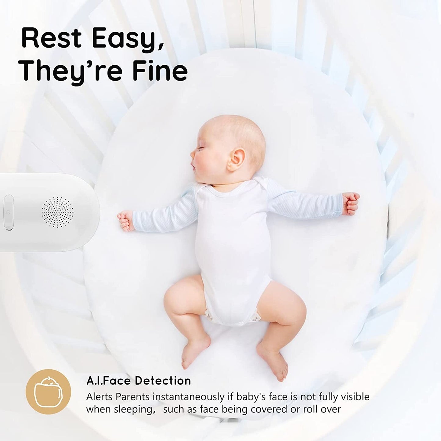 1080P Smart Baby Monitor Camera Artificial Intelligence Video Monitor HD Video