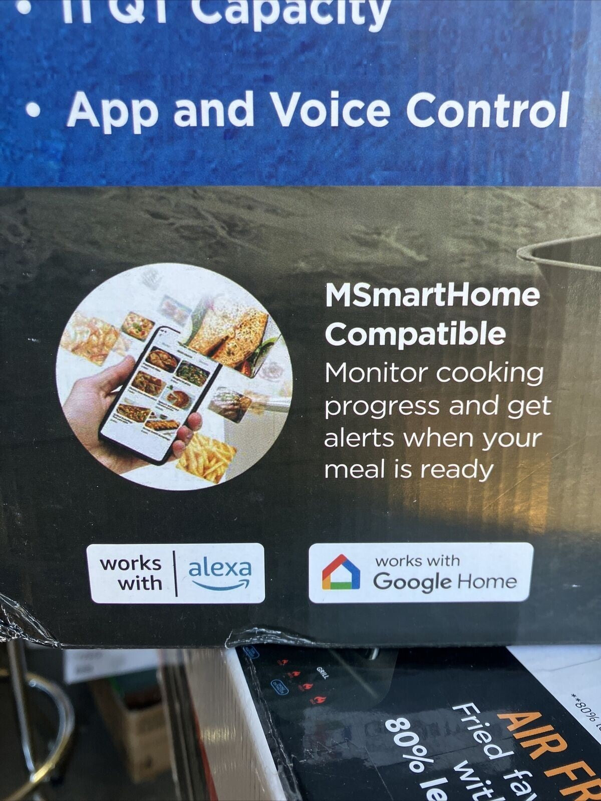 MSA11D9ABB Midea Quart Two Zone Air Fryer Oven 10 Functions WiFi Alexa Googl