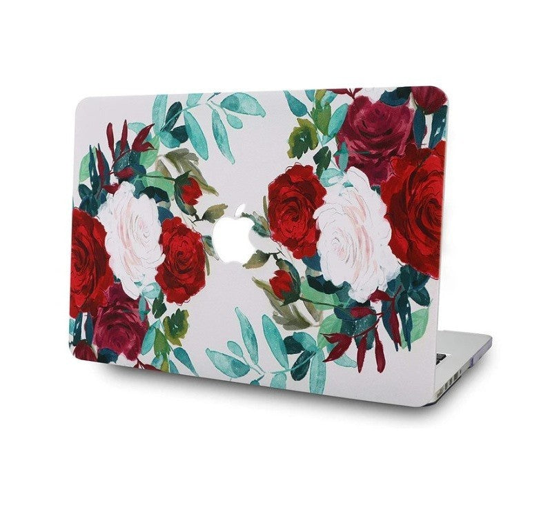 LuvCase MacBook Case Bundle – Flower 25 Design with Matching Keyboard Cover