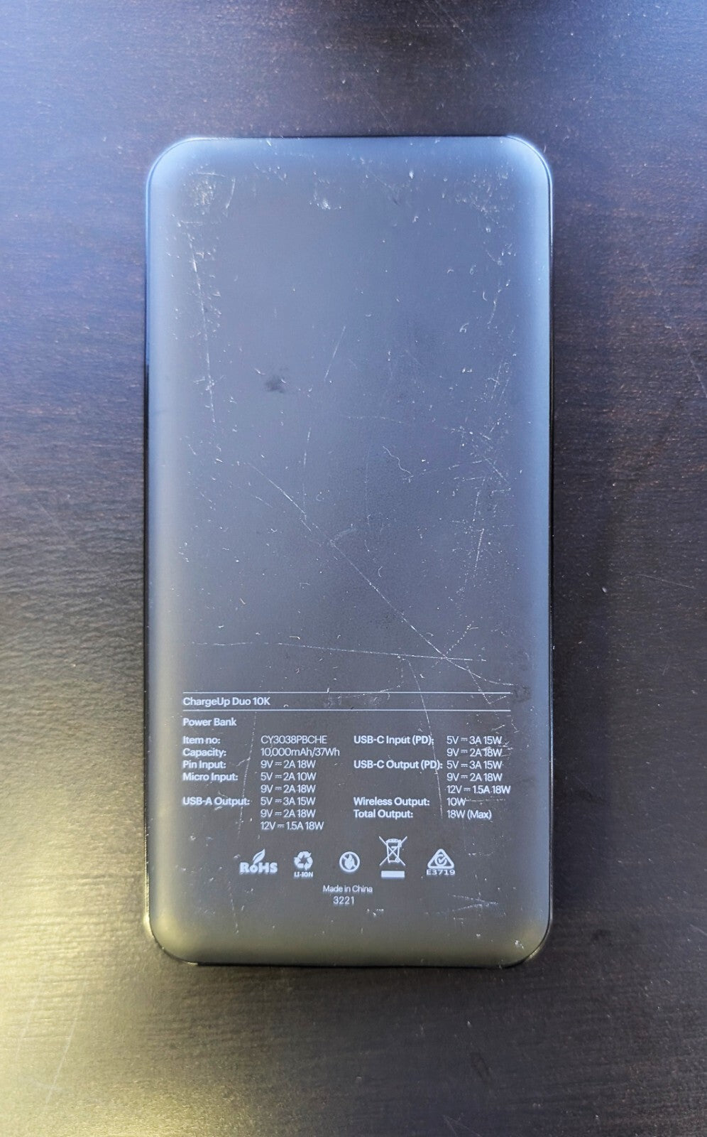 USED Cygnett ChargeUp Duo 10000mAh Wireless Power Bank Power Bank Only