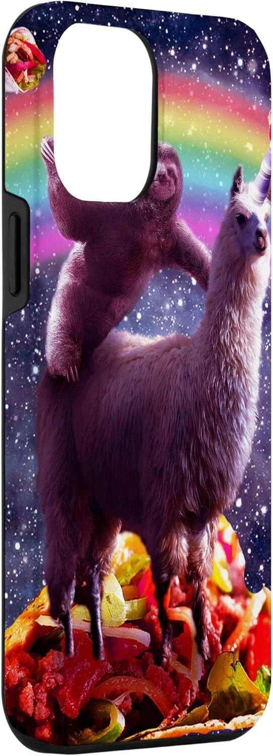 iPhone 12 Pro Max Space Sloth Riding Llama Unicorn Taco Burrito