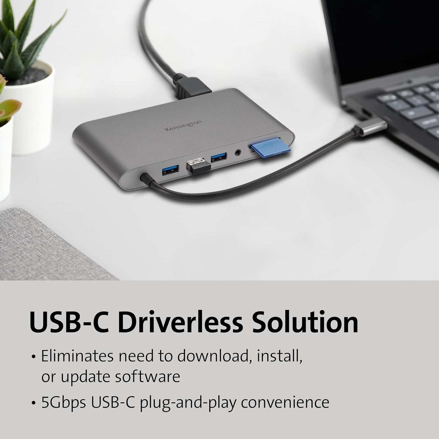 UH1440P 10- Kensington in1 Hub SD Micro SD Card Readers