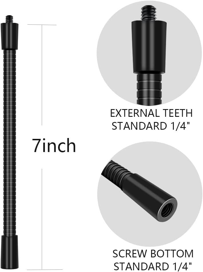 Pixel Gooseneck 7inch 14 Threaded Male Female WebcamMicrophoneTripod