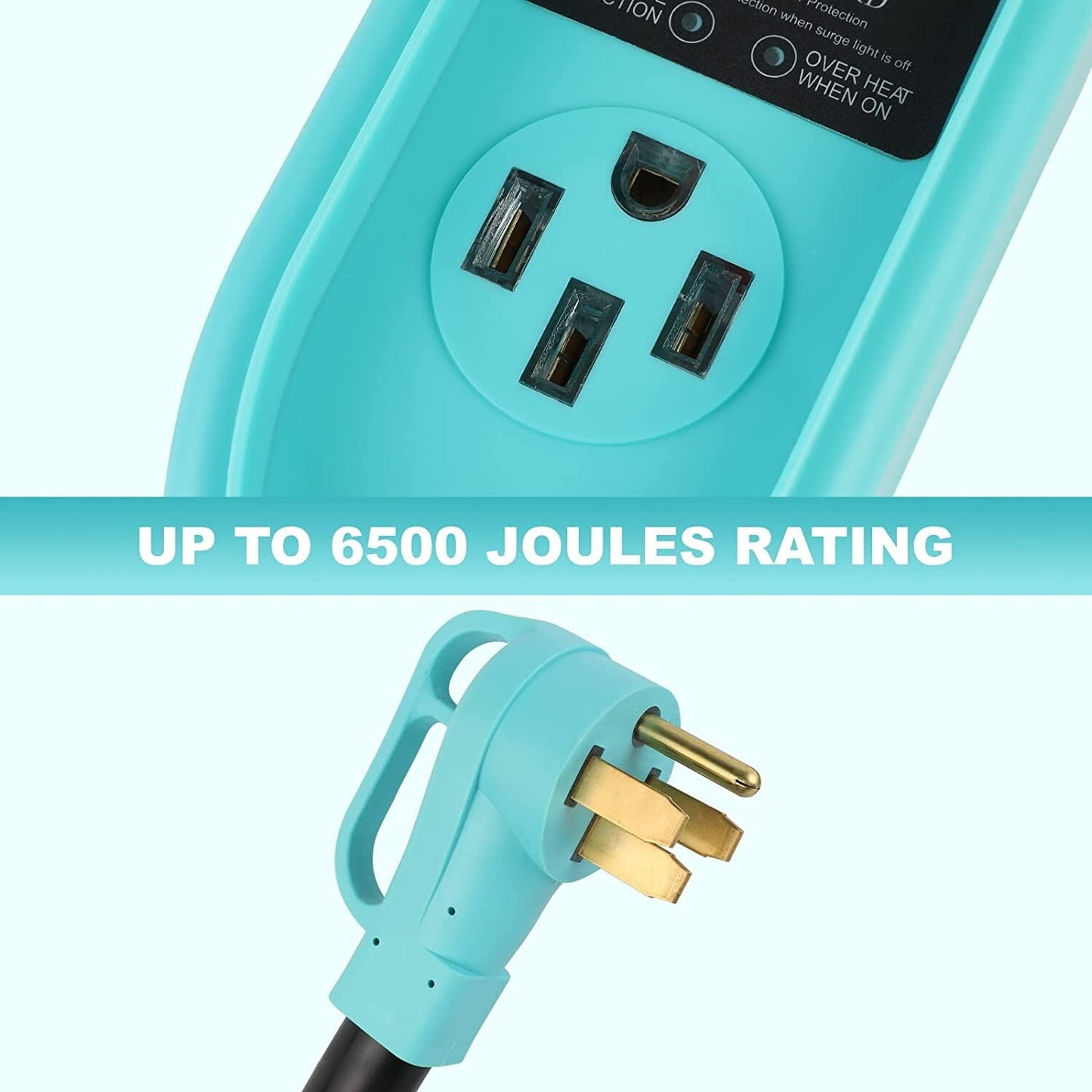 6500 Zeritoof RV Surge Protector 50 Amp Upgraded Joules Surge Protection