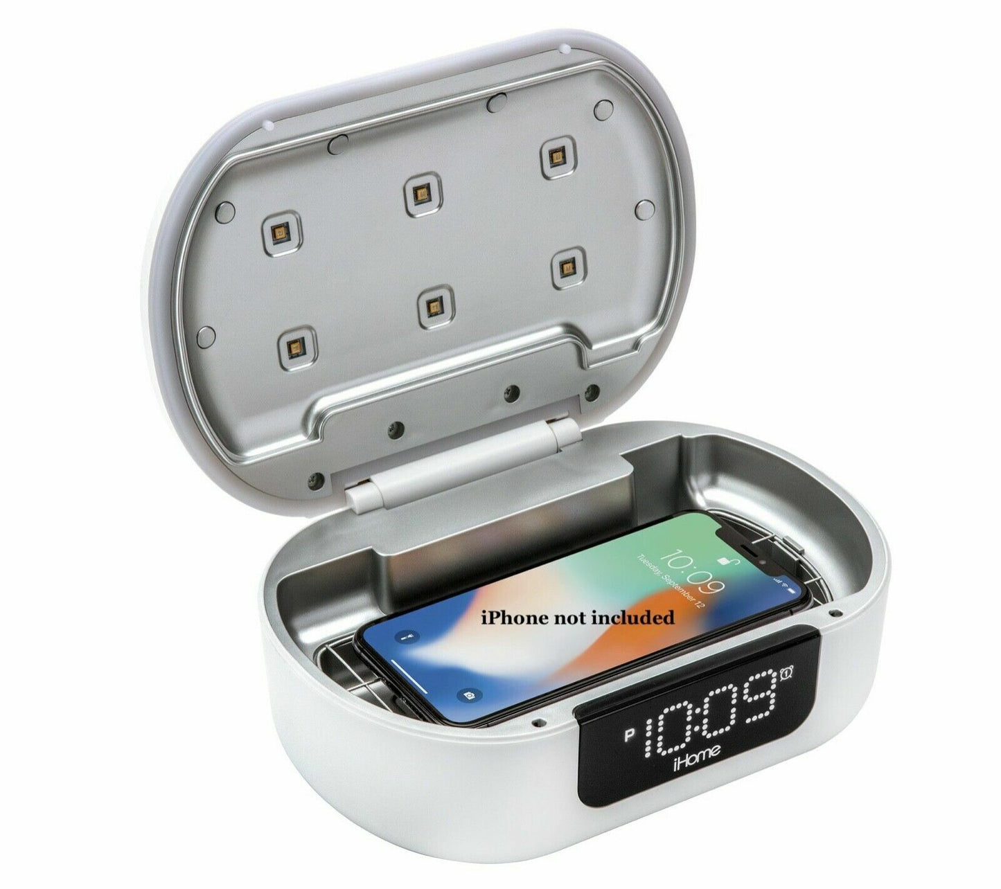 360 UV-C iHome Health PowerUVC Pro Sanitizer Bluetooth Speaker Alarm Clock