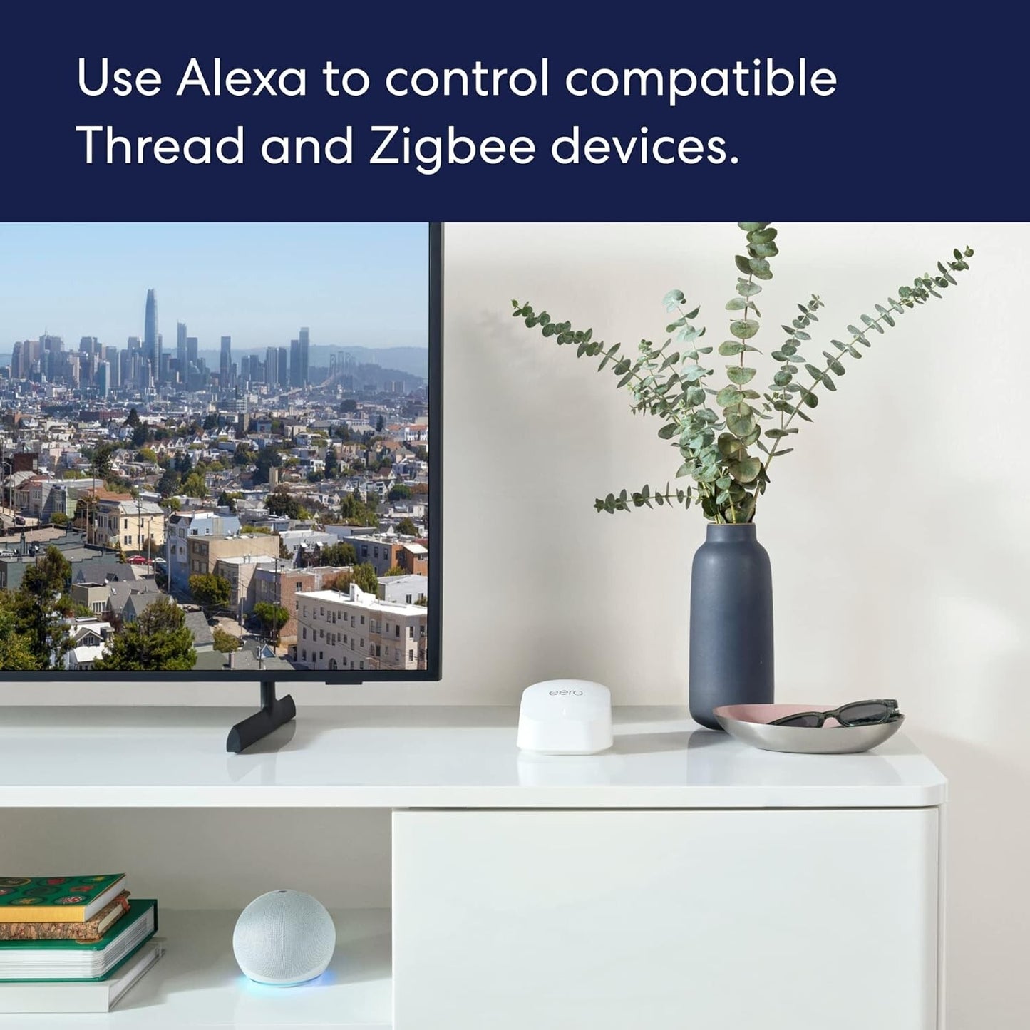 Amazon eero 6 mesh WiFi router 10 Gbps Ethernet Coverage 3 sq ft 2pack