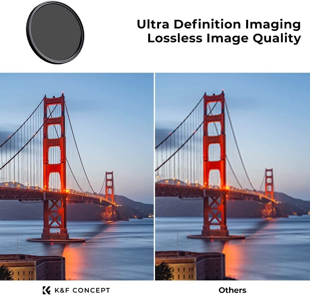 ND2 ND32 KF Concept 82mm Fader ND Filter Neutral Density Variable Filter to