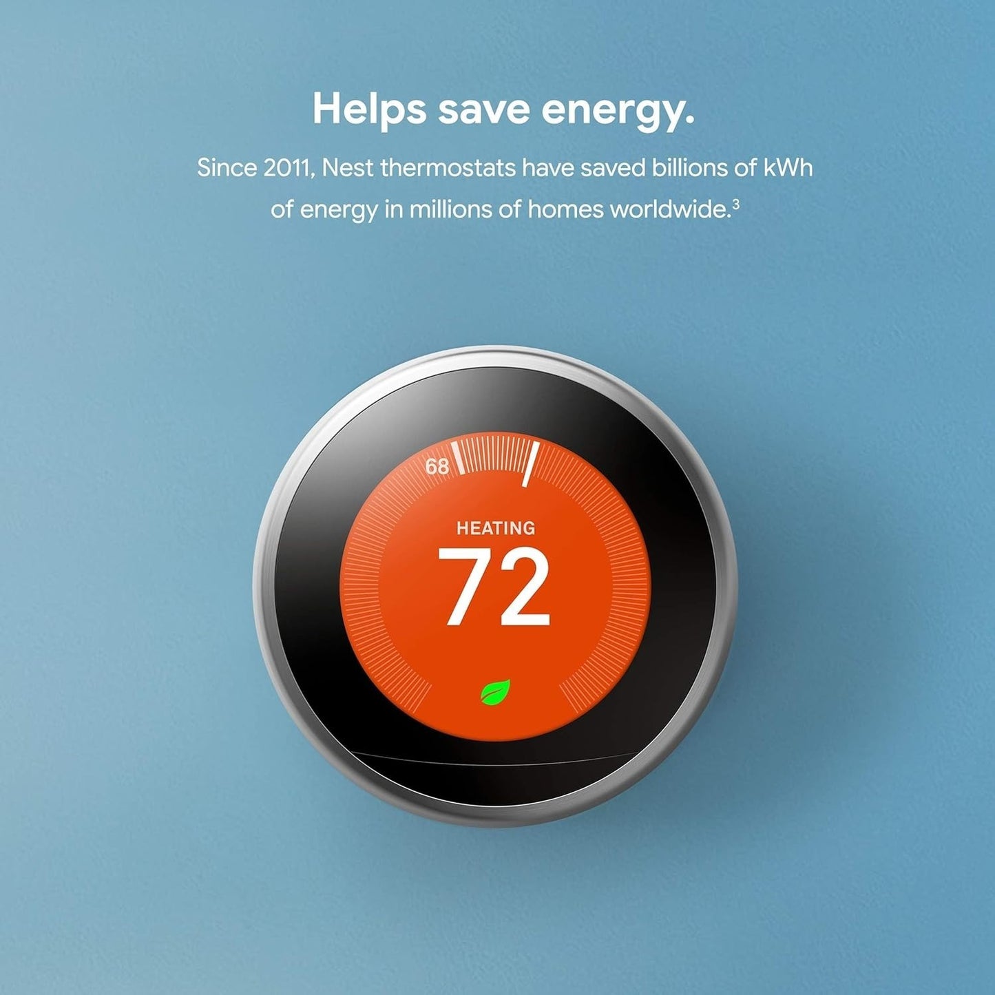 Google Nest Learning / Smart Programmable Thermostat for Home - 3rd Gen., Black