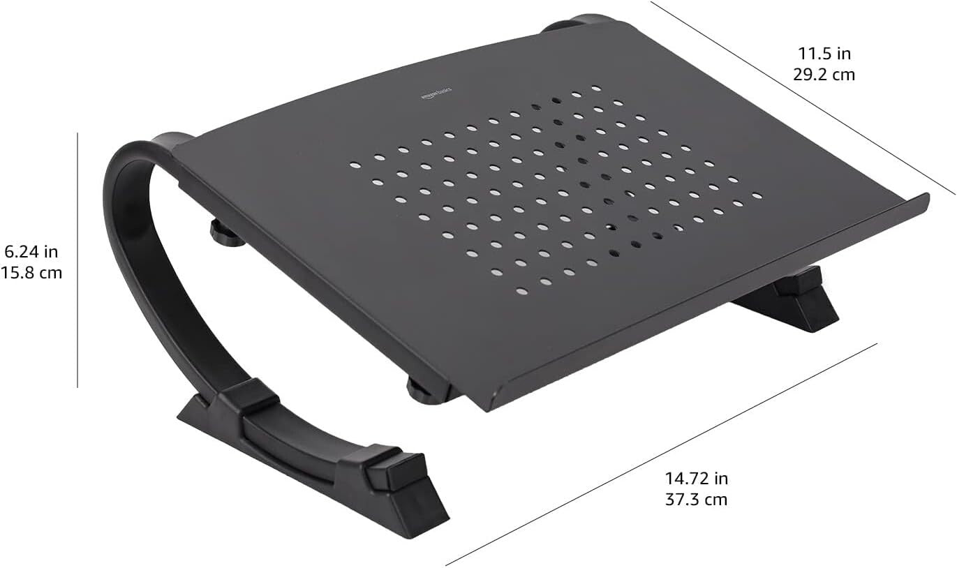 Amazon Basics Adjustable Laptop Stand Riser Monitors Laptops up to 22lb