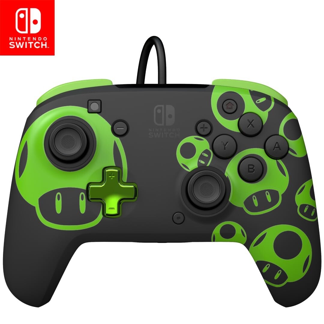 Enhanced Wired Power Nintendo Switch Pro Controller Programmable Buttons Glows