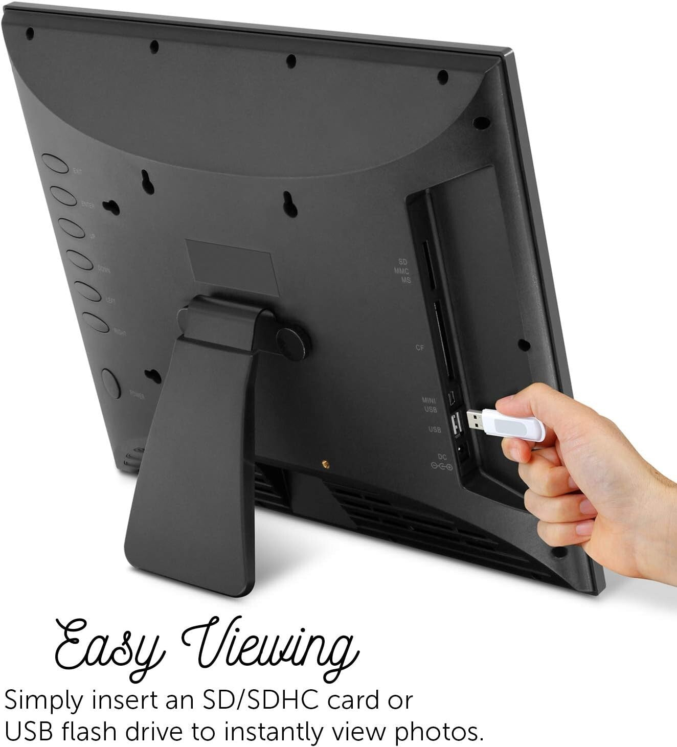 LCD USB Aluratek 8 Inch Digital Photo Frame Auto Slideshow Using SD
