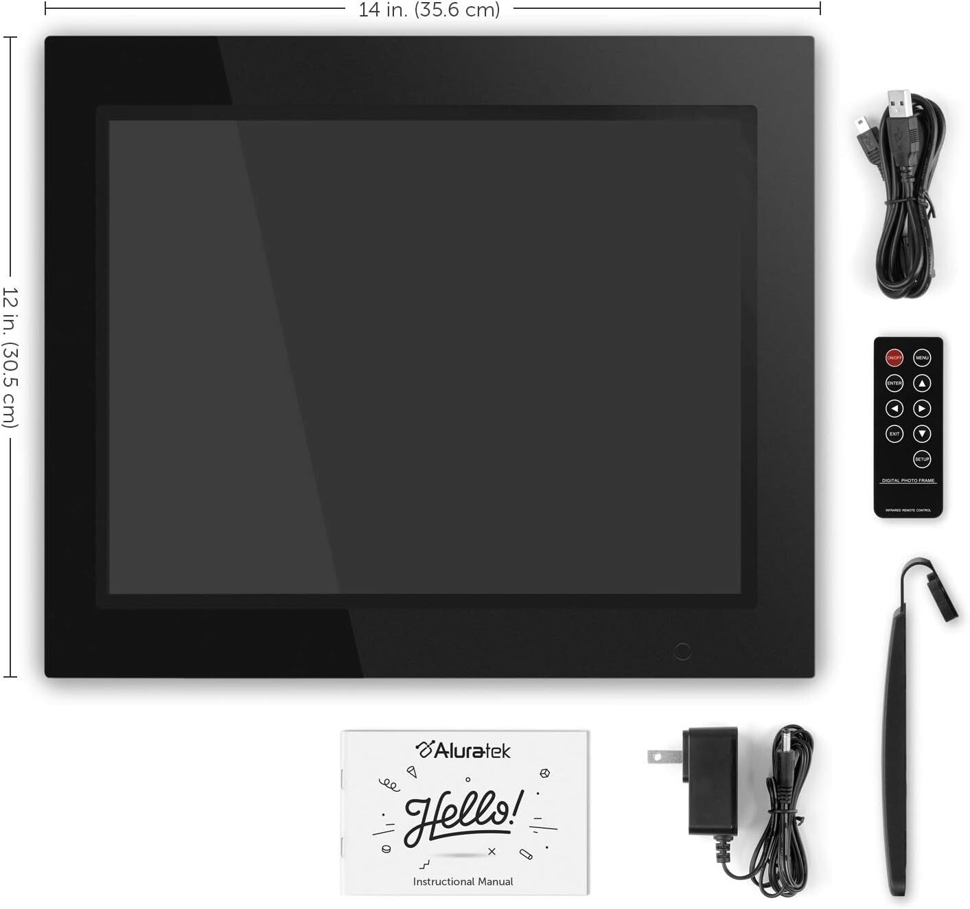 LCD USB Aluratek 8 Inch Digital Photo Frame Auto Slideshow Using SD