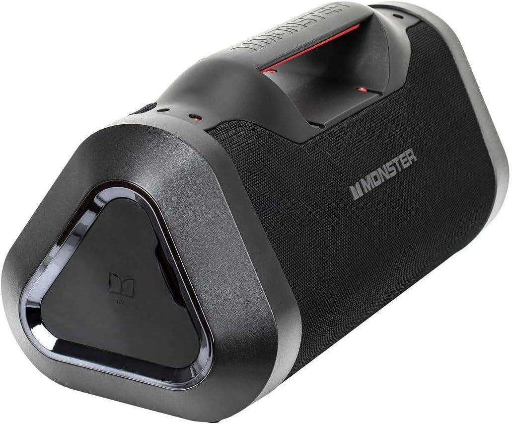 Monster 120W Bluetooth Boombox Speaker IPX5 Waterproof USB Out AUX Input