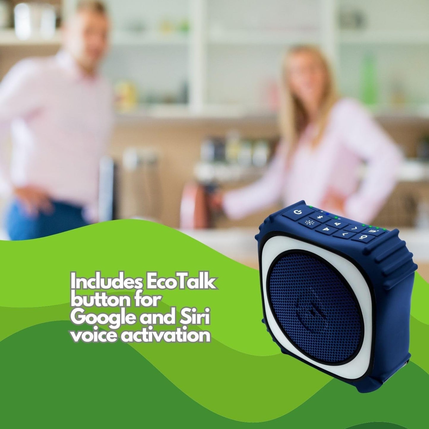 ECOXGEAR EcoEdge Pro Bluetooth Speaker – Waterproof 20 W, LED Party Lights Black