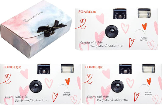 FONBEAR EXP- Disposable Cam Wedding 3 Pack 27 Single Use Cameras 35mm Film