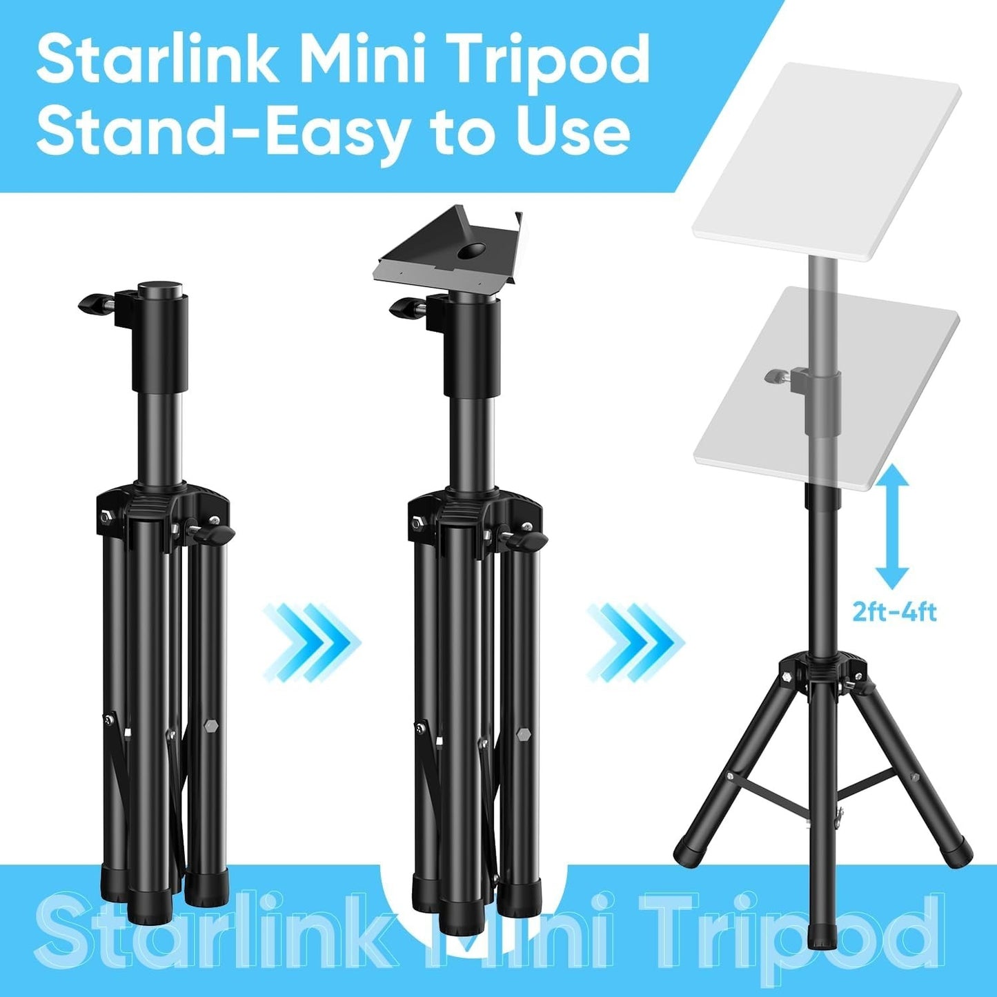 Tripod Bracket for Starlink Mini w/ Adapter Adjustable Portable RV Camping V4