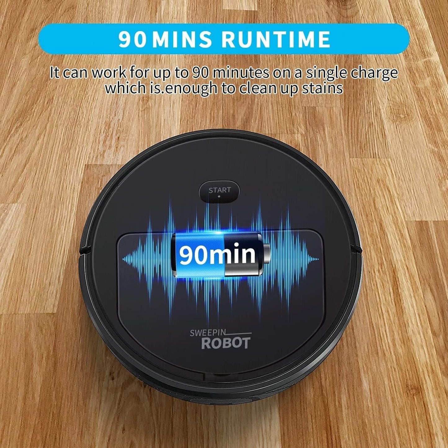 GadgetCenter Sweeping Robot w Smart Sensor Protectio Good Hard Floors Pet