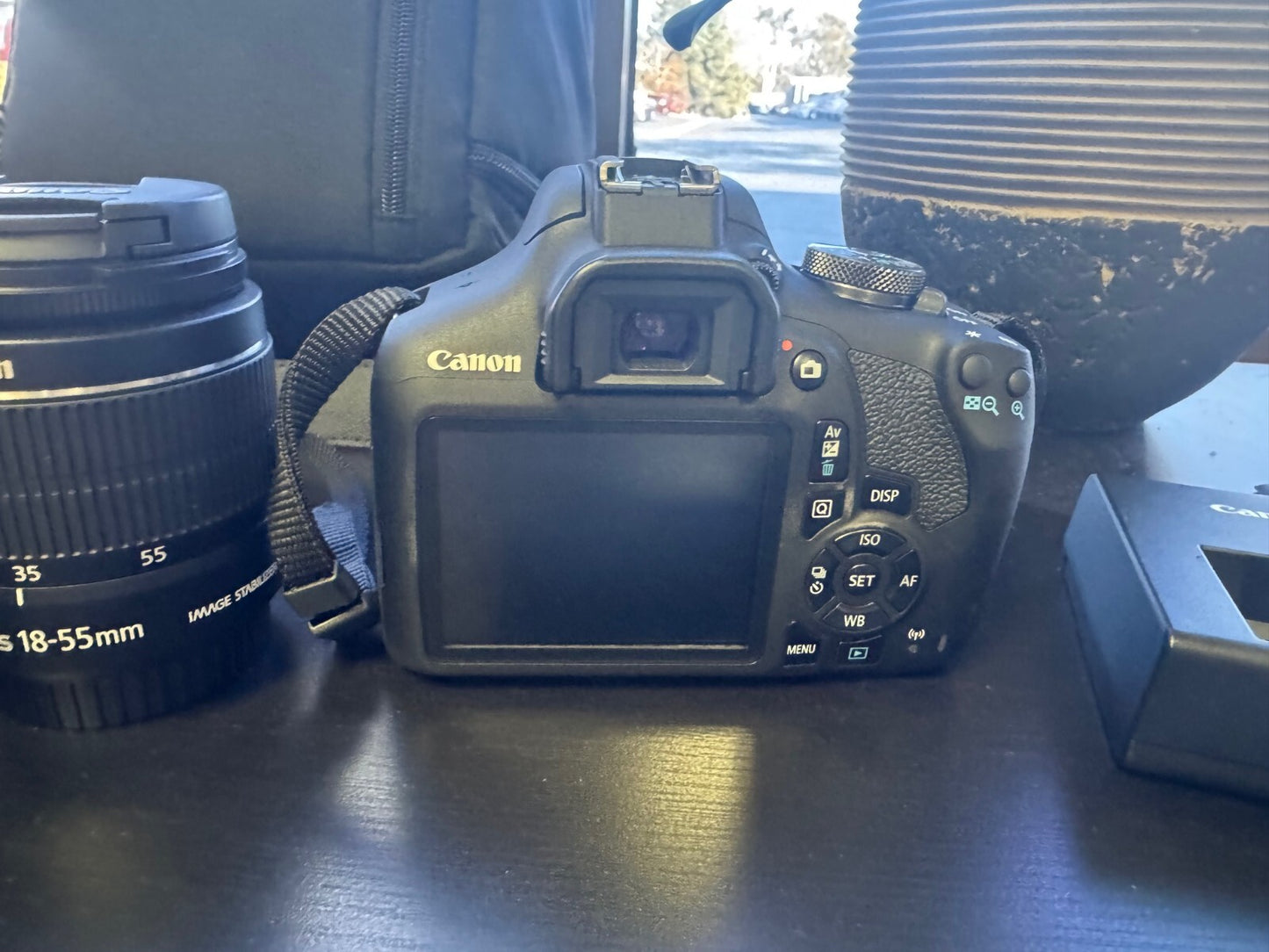 EOS DSLR Canon Rebel T7 Camera2 Lens Kit 55mmEF 300mm Lens Black