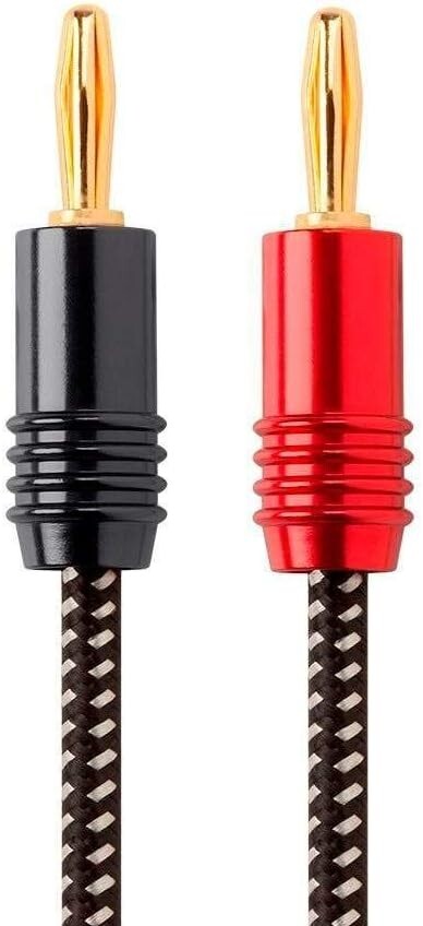 14AWG Monoprice Speaker Wire Braided Banana Plugs 2Conductor 20ft