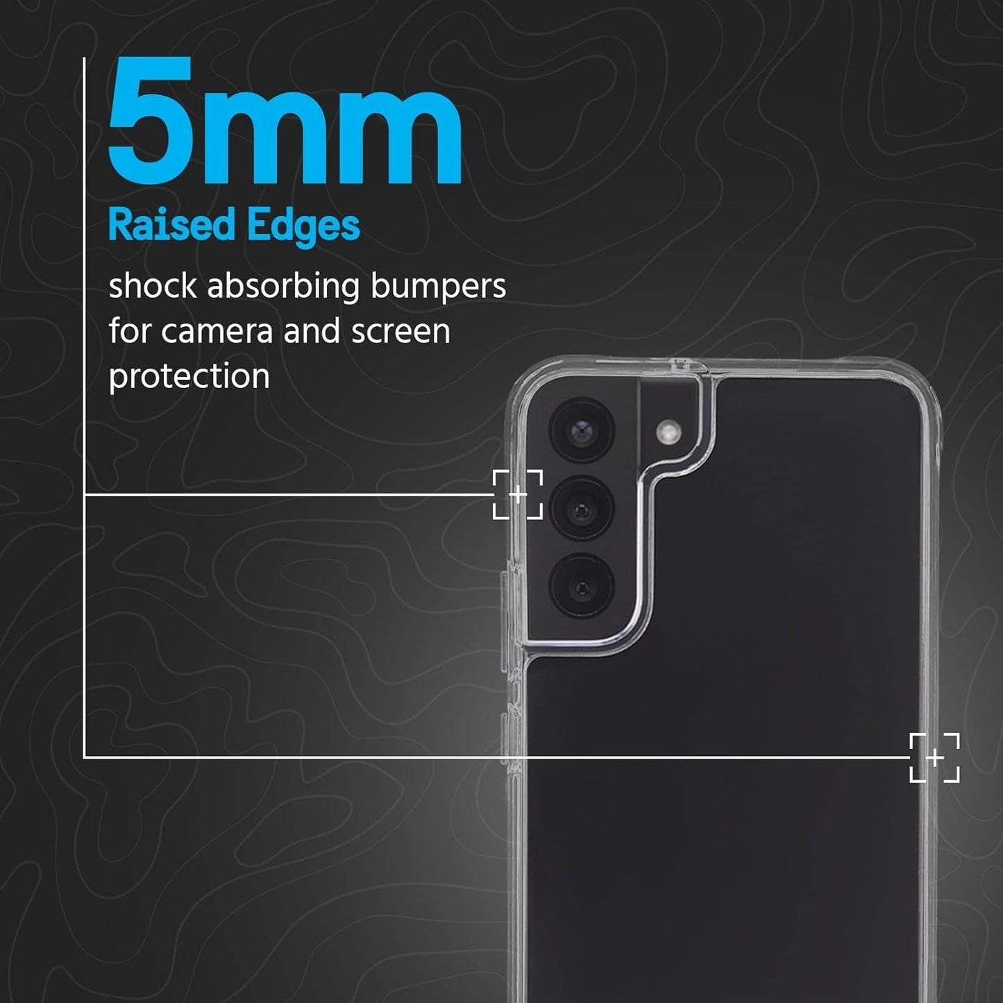 Pelican Clear Case w/ Screen Protector for Samsung Galaxy S22 5G – 10FT Drop