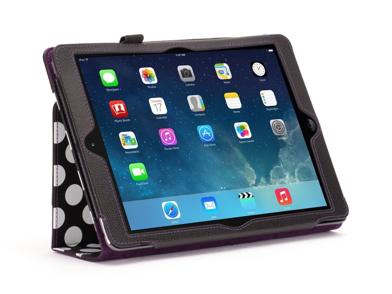 Griffin Black Polka Dots Back Bay Folio iPad Air