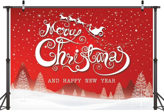 7x5ft Merry Christmas Backdrops Photography Snowflake Microfiber Happy New Year