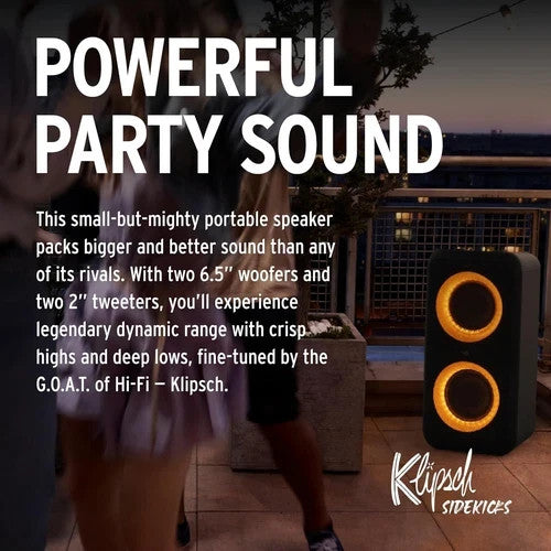 Klipsch Gig XXL Portable Rechargeable Wireless Bluetooth Party Speaker with Mic