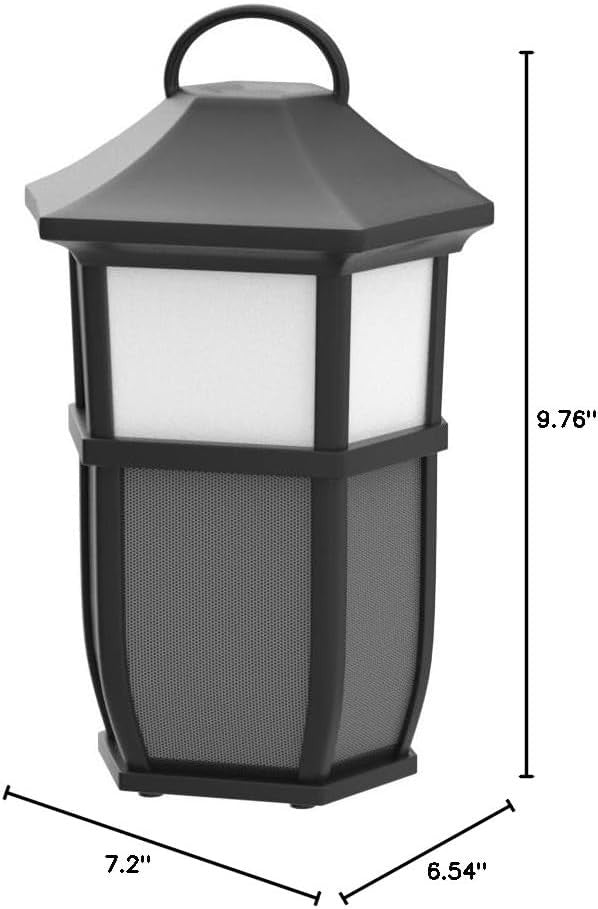 Acoustic Research Portable Outdoor Wireless Speaker, Led Flickering Flame Light