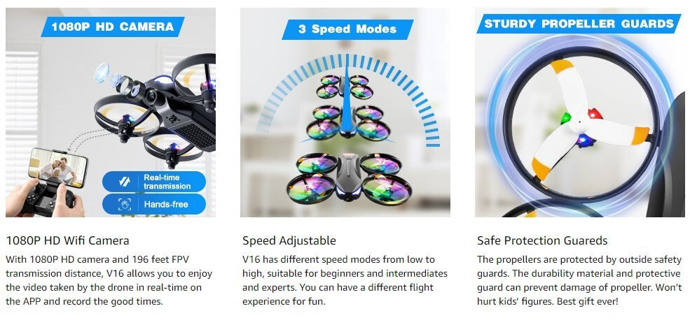 4DRC V16 Drone Camera Kids Camera Mini RC Quadcopter Beginner