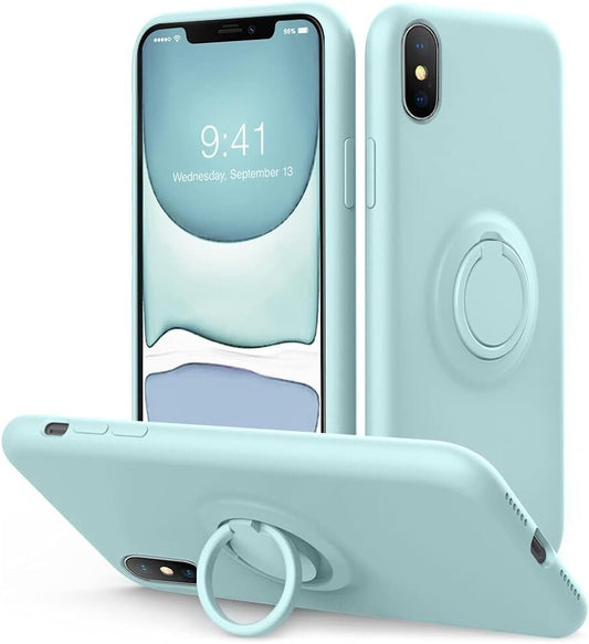 Vooii iPhone Xs Max w Kickstand Baby Grade Liquid Silicone 10ft Drop