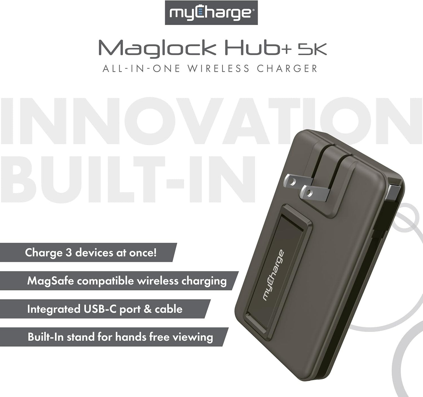 OEM myCharge Portable Wireless Allinone Charger iPhone MagLock Hub 5000mAh