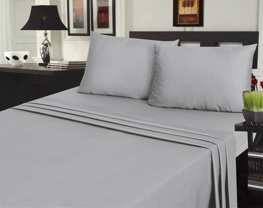 INC 400T International Concepts Queen Grey Flat Sheet 2 pillowcases
