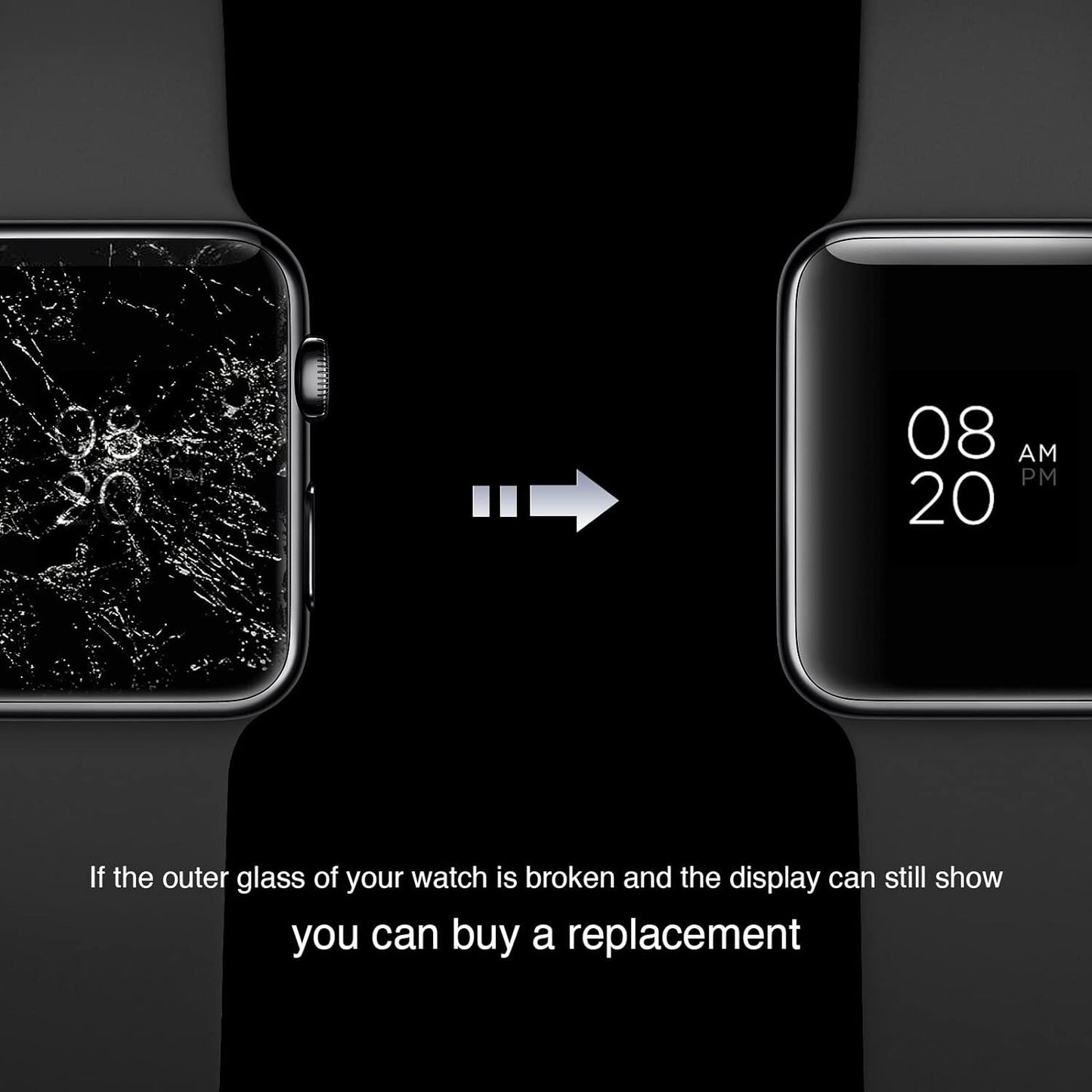 Tseriact Compatible Apple Watch Series 4 40mm Screen External Glass is Dama