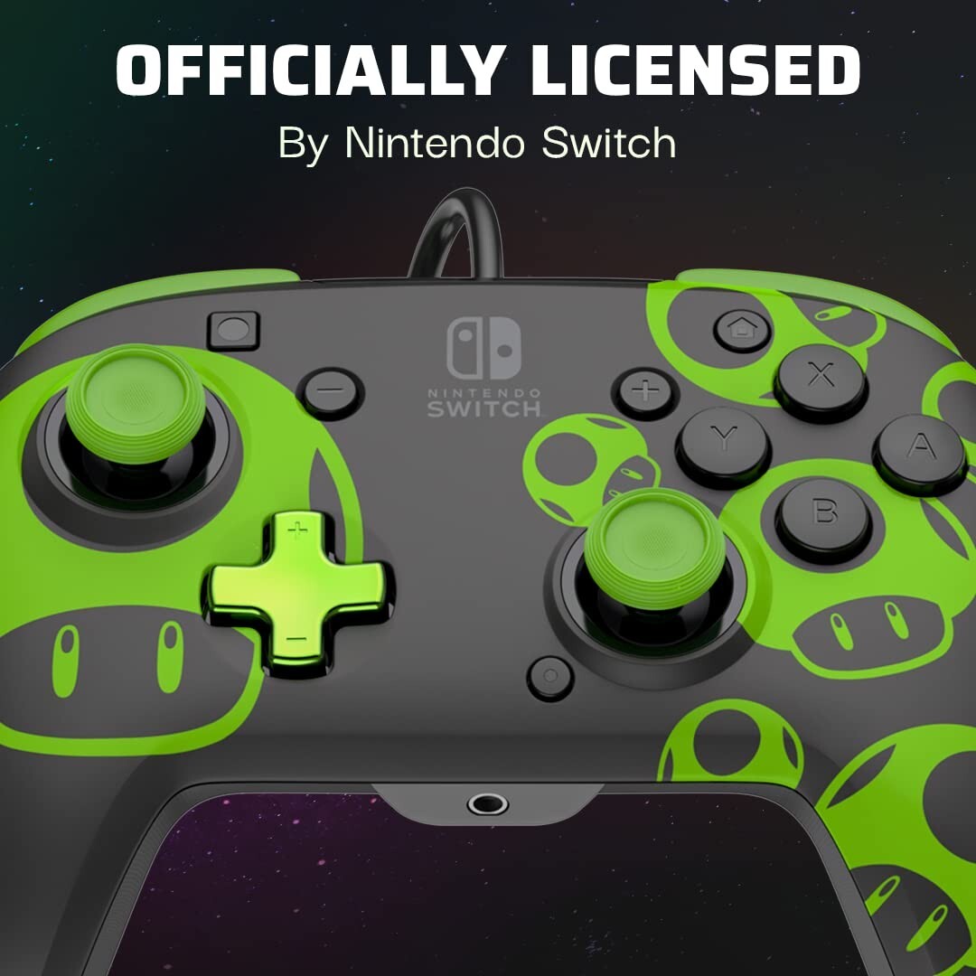 Enhanced Wired Power Nintendo Switch Pro Controller Programmable Buttons Glows