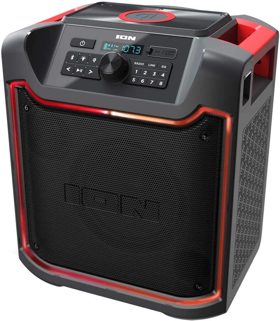 ION Pathfinder 4 Portable Bluetooth Speaker with Wireless Qi Charging