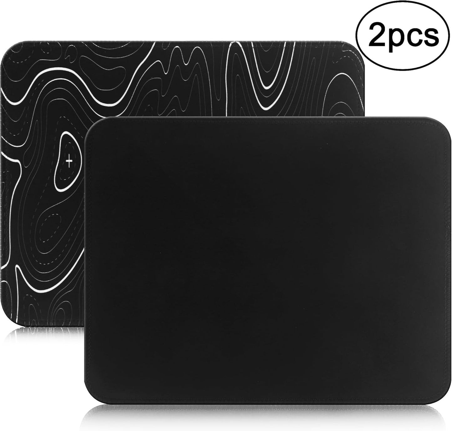 2x HoYiXi Mouse Mats 270x210mm, Smooth Cloth, Anti-Slip Rubber Base, Waterproof