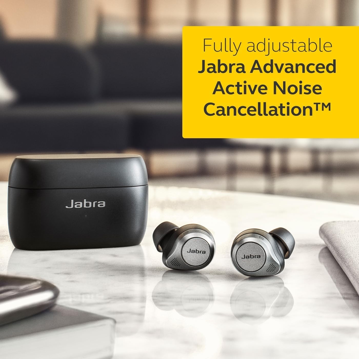 Jabra Elite 85t True Wireless Bluetooth Earbuds, Titanium Black – Advanced Noise