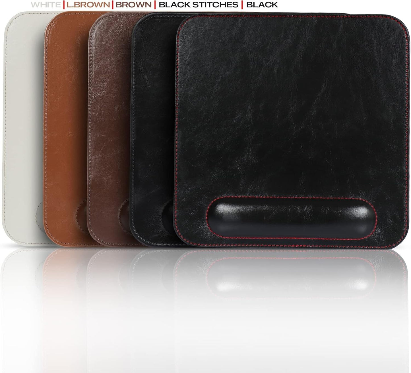 Londo Leather Mousepad Wrist Rest White