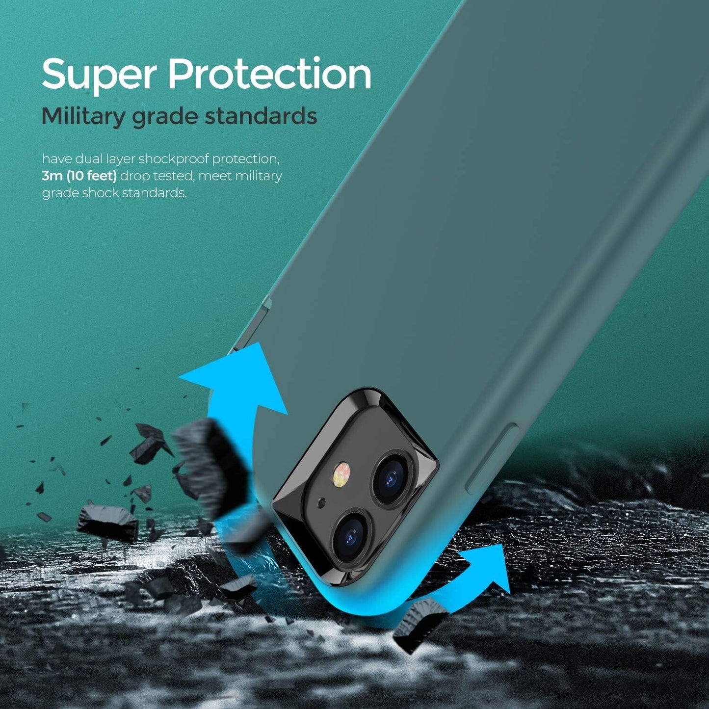 ORIbox iPhone 11 Pro Max Green 10 FT Military Grade Drop Protection