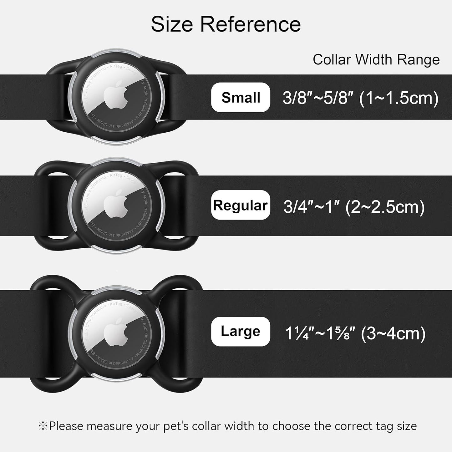 Waterproof Airtag Holder for Dog Collar – Soft, Durable Case (Rose, Large)