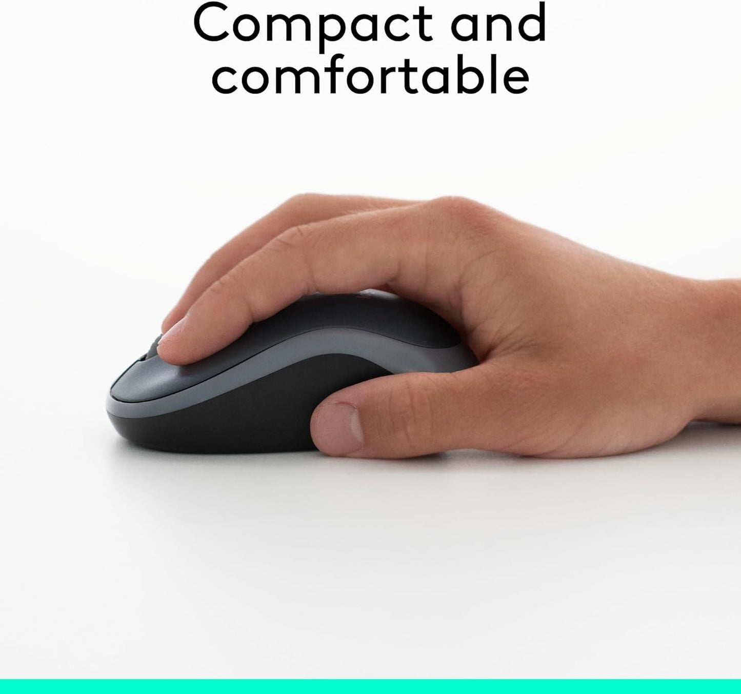 Logitech M185 Wireless Mouse – 12-Month Battery, 1000 DPI – Swift Grey USB