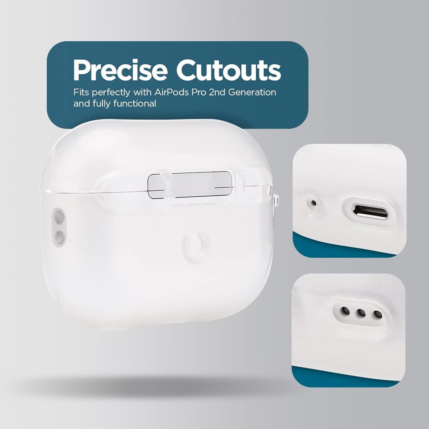 Case-Mate AirPods Pro 2 Clear Case w/ Keychain Wireless Charging