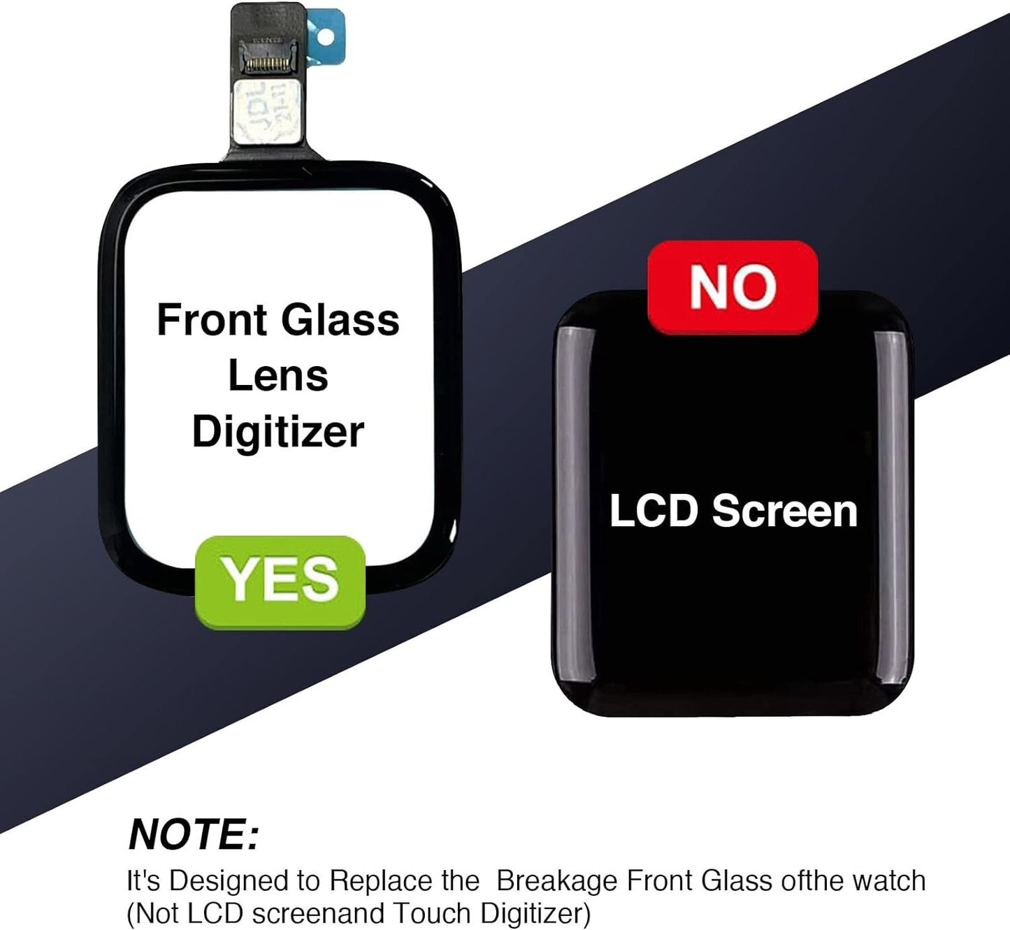 Tseriact Compatible Apple Watch Series 4 40mm Screen External Glass is Dama
