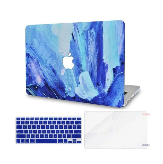 LuvCase Macbook Case Bundle - Oil Paint 5 w/ Keyboard Cover & Screen Protector