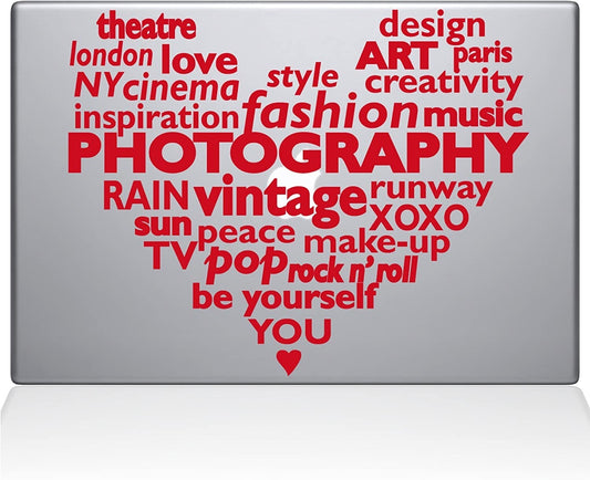 1040-MAC-12M-W Decal Guru Contemporary Culture Heart Vinyl Sticker 12