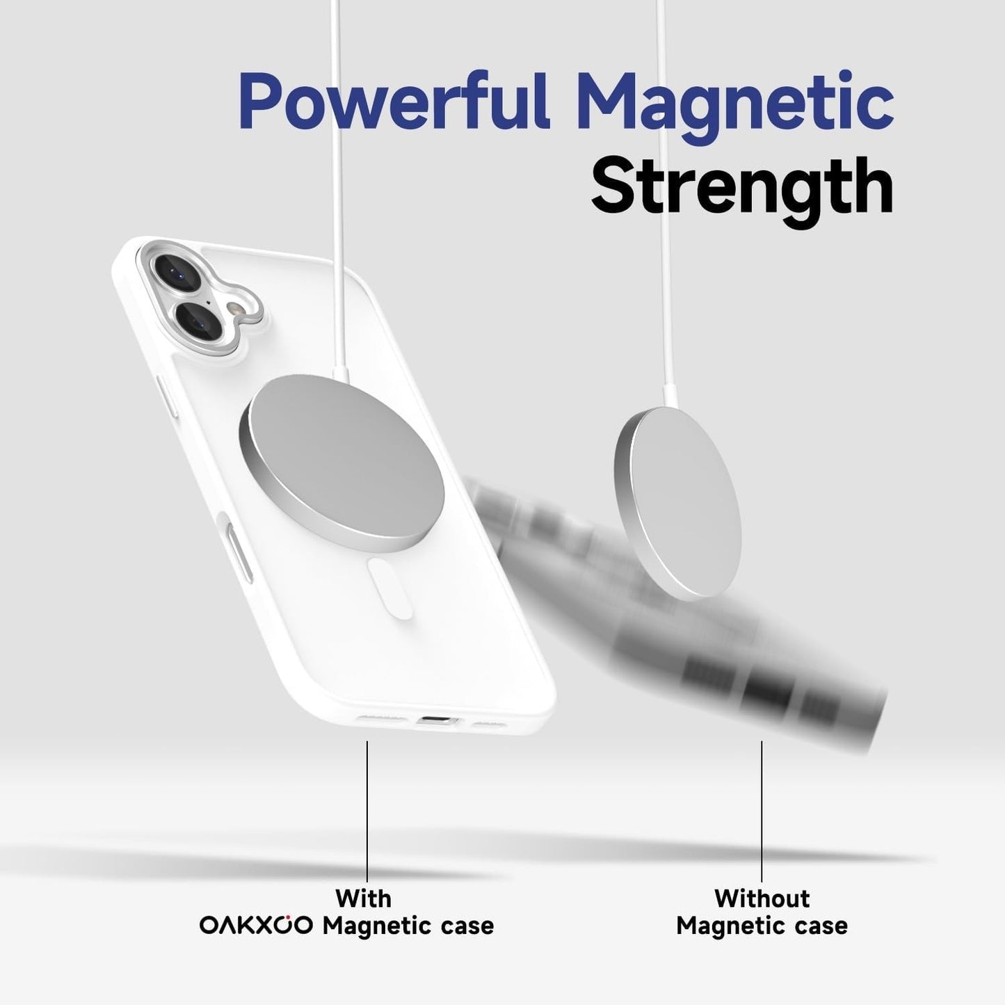 oakxco Magnetic Case for iPhone 16 Phone Case Compatible with Magsafe, Slim Thin