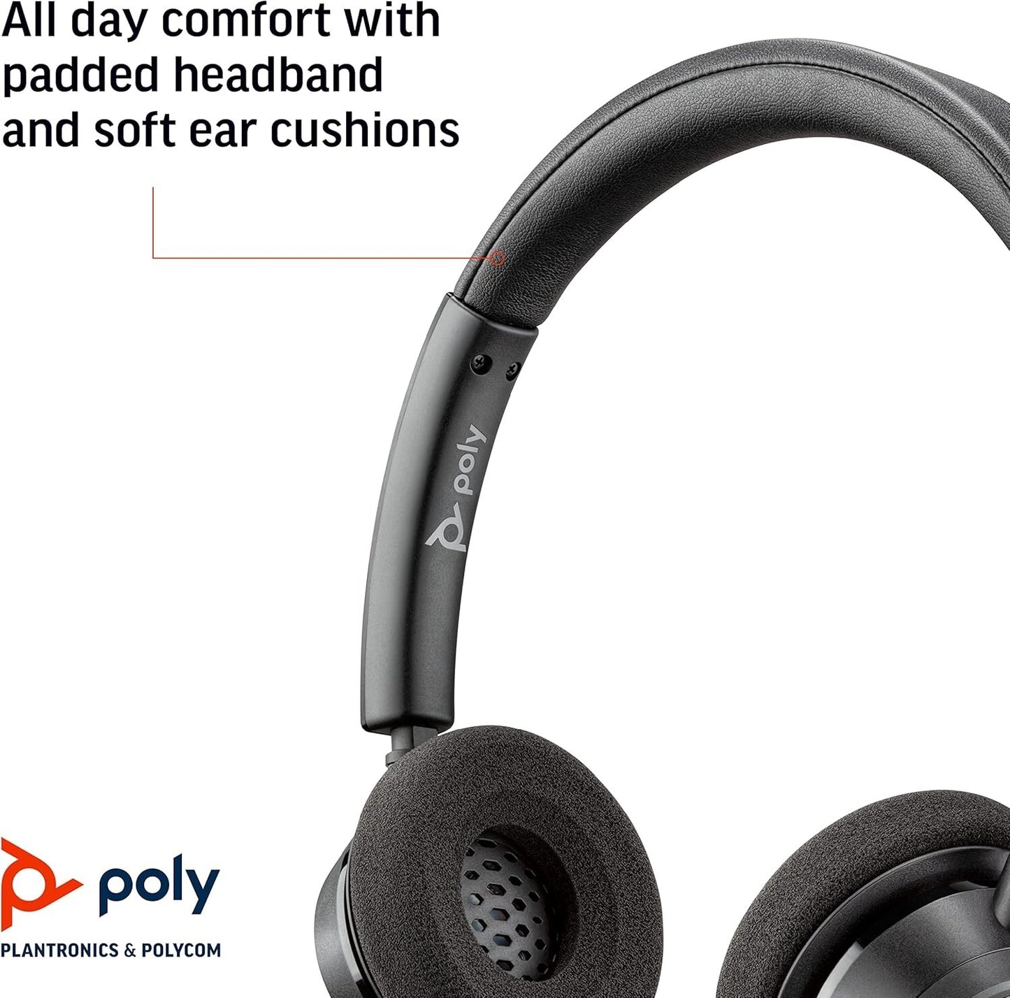 3320-M USB-A Plantronics Blackwire Stereo Headset Black