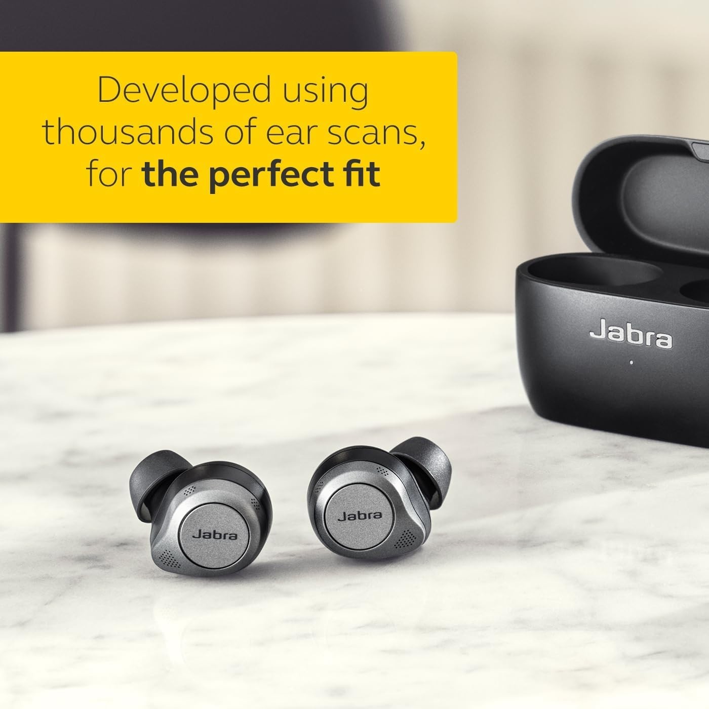 Jabra Elite 85t True Wireless Bluetooth Earbuds, Titanium Black – Advanced Noise