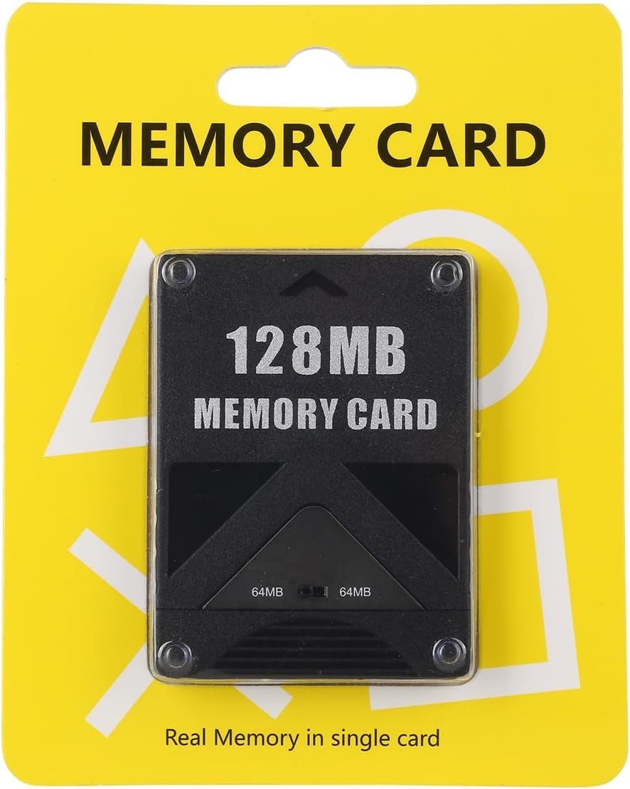 TPFOON 2pcs Pack 128MB High Speed Game Memory Card Comp. w/ Sony Playstation 2